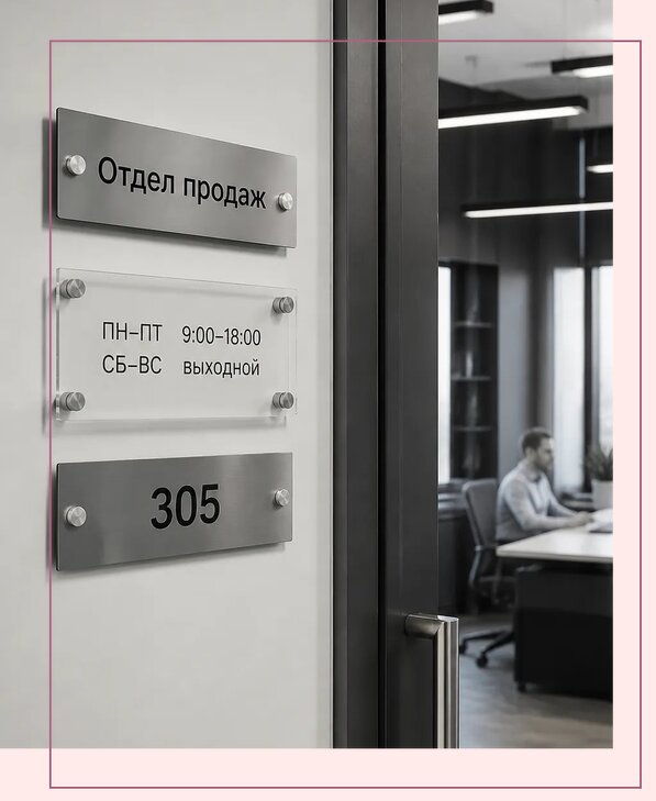 Офисные таблички на дверь в Нягани по цене от 4991 р. | Аванза-Нга